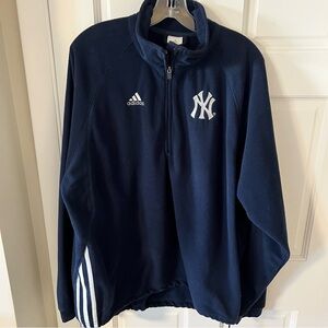 Adidas Y2K New York Yankees fleece 1/4-zip pullover Navy Size Large